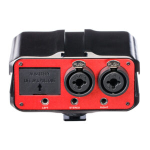 Mezclador Saramonic SR-PAX1, de 2 canales, XLR, Phantom, 6.35mm, 3.5mm.