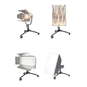 Pedestal de iluminación de 20cm, con ruedas