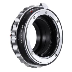 Adaptador manual K&F NIK(G)-M4/3, lentes Nikon F, en cámaras montura M4/3 MFT