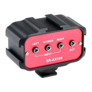 Mezclador pasivo Saramonic SR-AX100, de 2 canales, salida TRS y TRRS