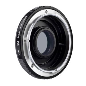 Adaptador manual K&F FD-NIK, lentes Canon FD en cámaras Nikon F