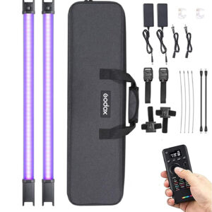 Kit de 2 barras LED RGB Godox TL60, batería de litio, 18 watts