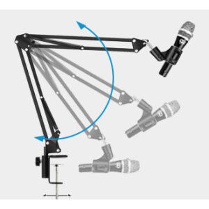 Brazo articulado para micrófonos, de 80 cm.