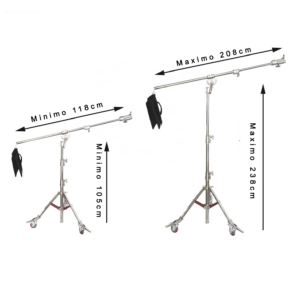 Pedestal Jirafa Boom Super Heavy Duty, 4.4 metros de alto, o 2,4 metros de brazo