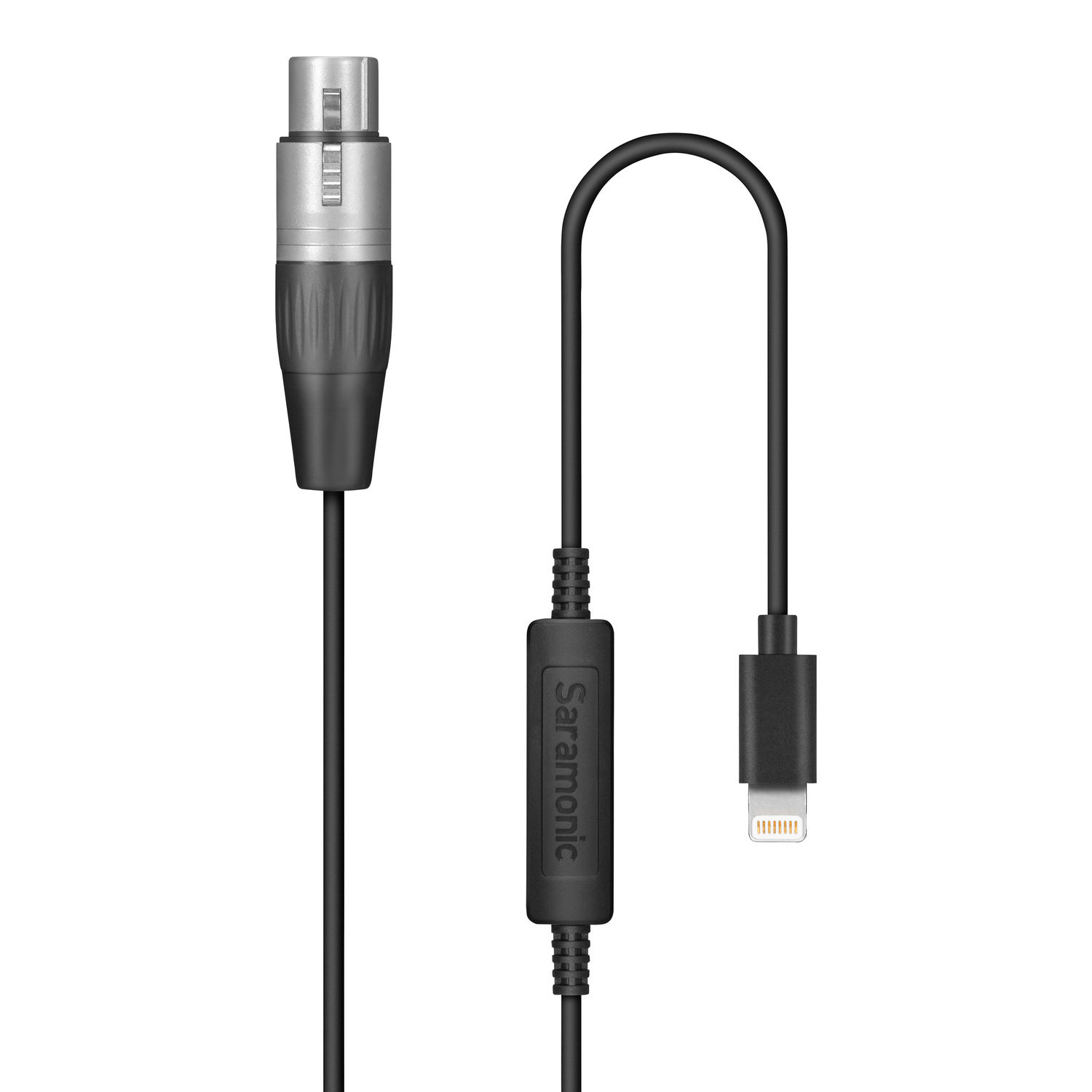 206d30_c419a6eb2d664fd7935cd0b63231300fmv2 Cable adaptador Saramonic LC-XLR, XLR hembra a Lightning.