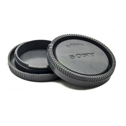 SKU0074 - Foto 1 Kit de tapa para cuerpo de cámara Sony y tapa trasera de lente montura E