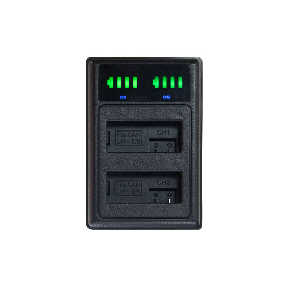SKU0600 - Foto 1 Cargador FotoAcces DOBLE para Canon, LP-E8