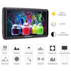 Monitor FEELWORLD FW568 V3 de 6‘’ 4K HDMI