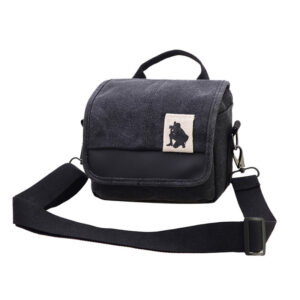 Bolso Retro Vintage, Pequeño y Portable Para Cámaras y lentes (Black)