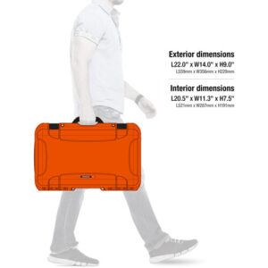 Maleta rígida con ruedas Nanuk 935 Carry-on con organizador y divisores - Naranja, 28.5 litros