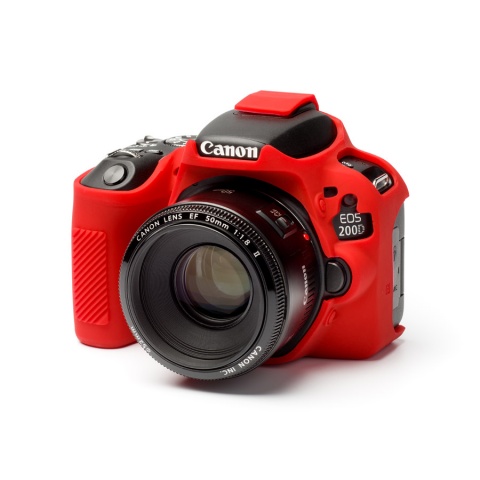 1 Carcasa de Silicon EasyCover para Canon 200D / 250D / SL2 / SL3 – Rojo