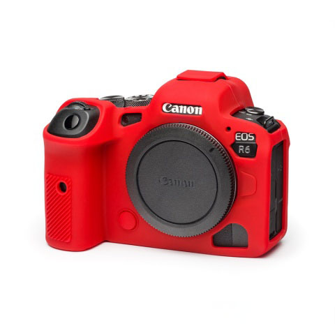 SKU2496 - 2 Carcasa de Silicon EasyCover para Canon R5 / R6 / R6 II – Rojo