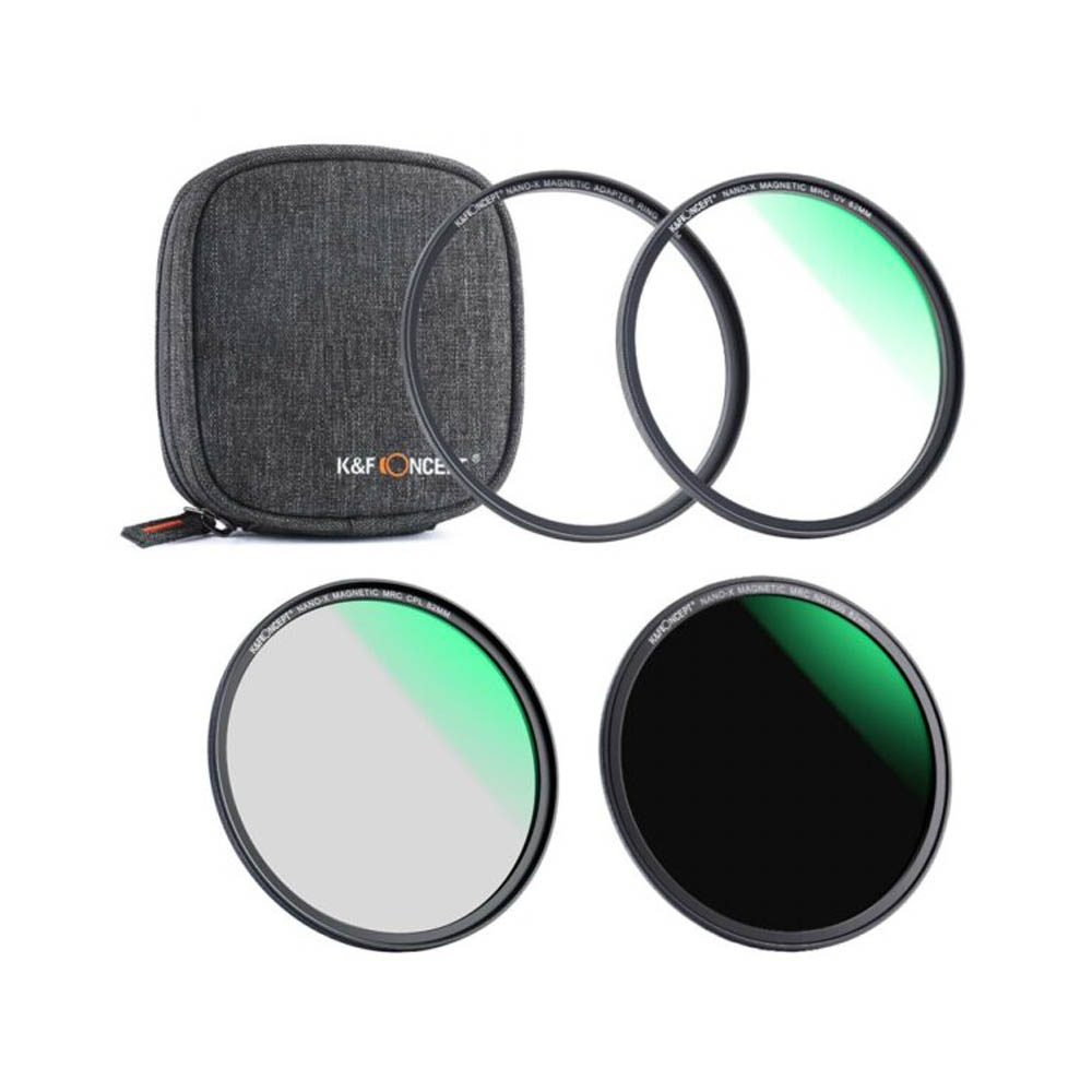 SKU2659 - Foto 1 Kit de filtros magneticos K&F Concept Nano-X de 52mm (MCUV, CPL, ND1000, adaptador, estuche)
