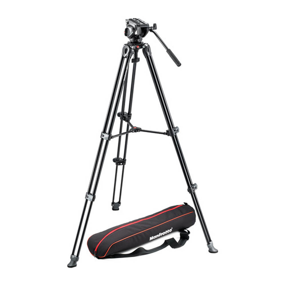 SKU2706 - Foto 1 Tripode de video Manfrotto MVH500A, cabeza fluida con resistencia, bolso, 154cm, 8kg.