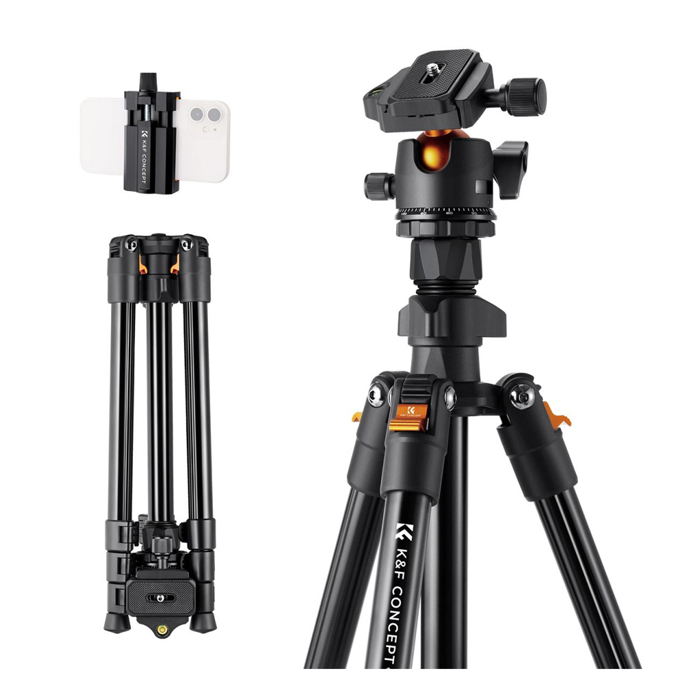 SKU2740 - Foto 1 Tripode K&F Concept K234A0 BH-28L, 160cm, 8kg (KF09.101V1)