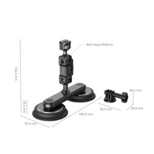 Soporte con dos ventosas magnéticas y brazo mágico SmallRig 4467 para cámaras de acción