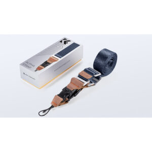 Correa de cuello K&F Concept de Nylon deep blue con aplicaciones de cuero (KF13.115V2)