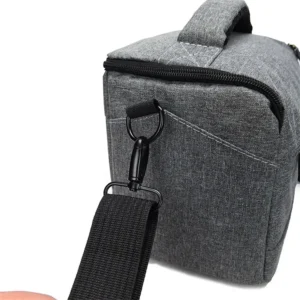 Bolso de hombro color gris de Nylon para cámara y equipo fotográfico, 7.5 litros