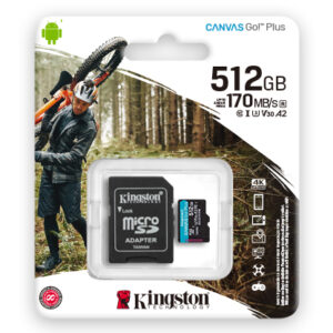 Memoria microSD Kingston 512GB Canvas Go Plus V30 A2