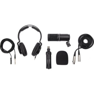 Kit para Podcast ZOOM ZDM-1, con micrófono dinámico, auriculares, trípode, cable XLR 3m