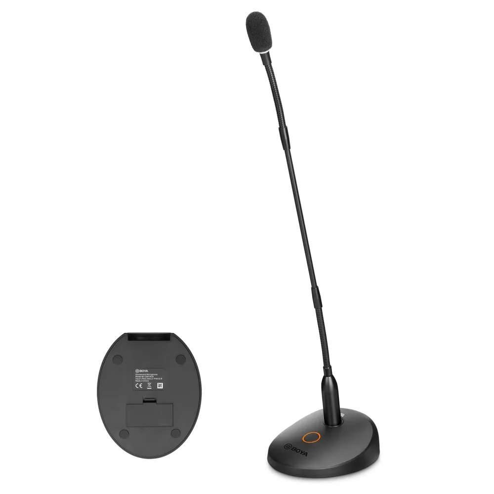 SKU3466-3 Microfono para podios, conferencias o reuniones Boya BY-GM18CB, XLR, phantom y bateria